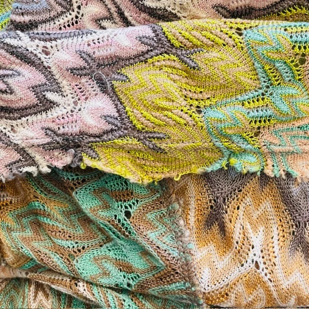 Missoni Vintage Zig Zag Raschel Lacy Knit High Neck Tank Mini Dress 40 XS/S - Picture 8 of 11